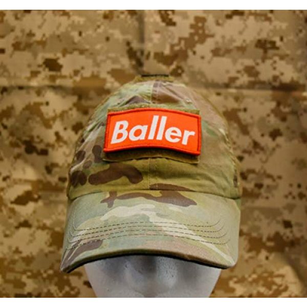 BritKitUSA Airsoft Morale Patch 2 BritKitUSA Baller Woven Morale Patch Supreme Playa OAF Tactical Cap Operator Hook Loop Backing