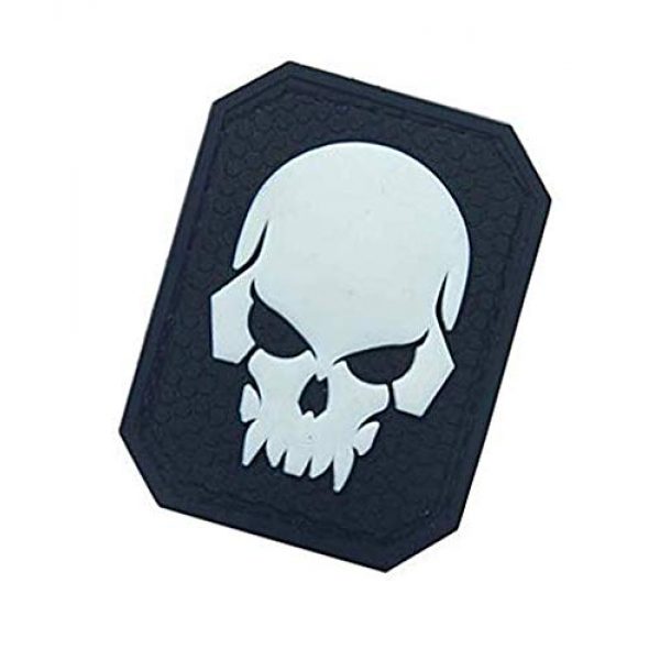 PVC PATCH Airsoft Morale Patch 3 Jolly Roger Skull Pirate Skull Military Hook Loop Tactics Morale PVC Patch (color2)