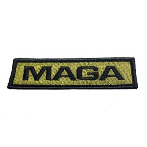 BASTION Airsoft Morale Patch 1 BASTION Morale Patches (MAGA, Olive) | 3D Embroidered Patches with Hook & Loop Fastener Backing | Well-Made Clean Stitching | Military Patches Ideal for Tactical Bag, Hats & Vest