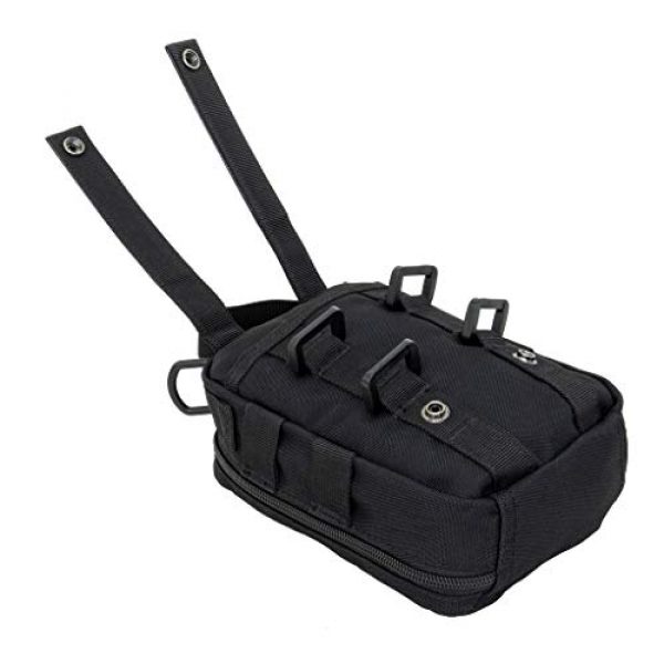 LINE2design Tactical Pouch 6 LINE2design First Aid (Ifak) Molle Pouch - EMT Emergency Medical Trauma Bag Outdoor Tactical EDC Rescue Utility Gear Pouch for Hiking Gunshot Stop Bleeding Includes USA Patch - Black