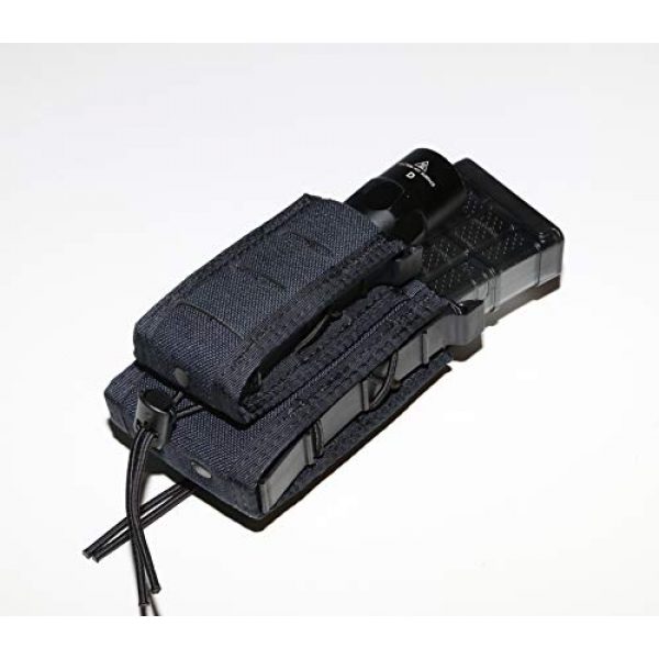 High Speed Gear Tactical Pouch 2 High Speed Gear Duty Double Decker Taco Pouch U-Mount - Holds 1 Rifle / 1 Pistol Magazines with Hidden Shock Cord