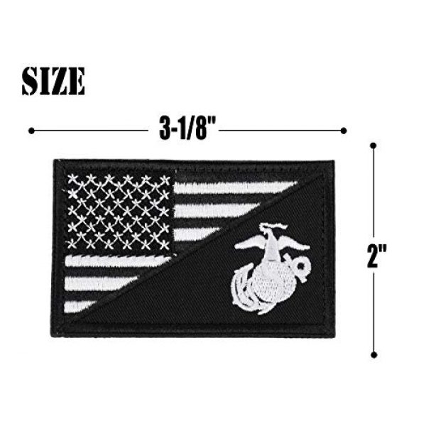 ELLEWIN Airsoft Morale Patch 2 ELLEWIN USA Marine Corps USMC Patch Semper Fidelis Embroidery Patch Military Tactical Morale Badge Patch Hook and Loop