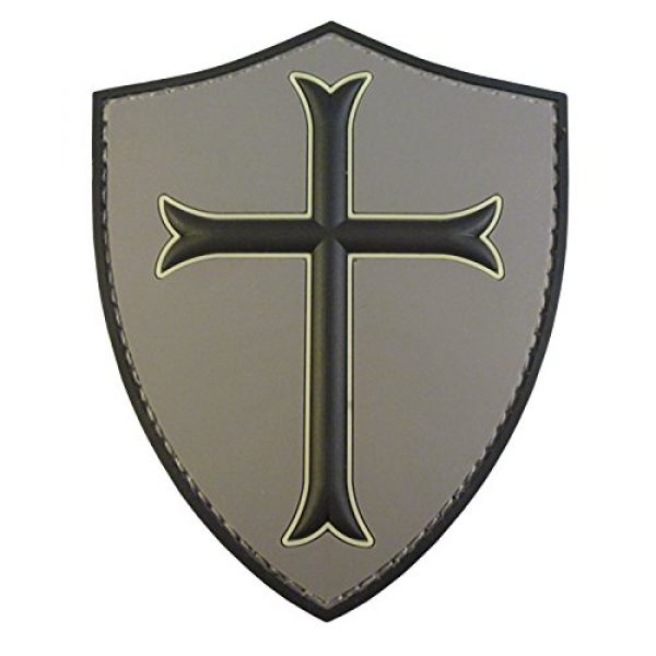 LEGEEON Airsoft Morale Patch 2 LEGEEON ACU US Navy Seals DEVGRU Crusaders Templar Knight Cross GITD Morale PVC 3D Hook Loop Patch