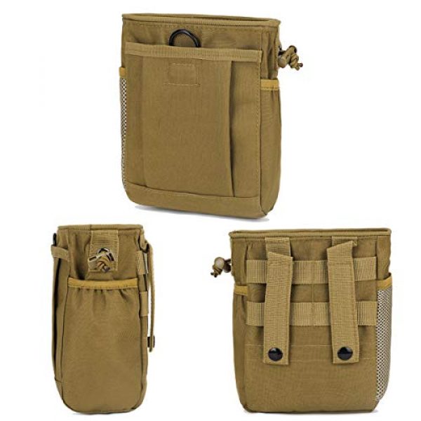 BraveHawk OUTDOORS Tactical Pouch 2 BraveHawk OUTDOORS MOLLE Dump Pouch, 900D Nylon Oxford Tactical Drawstring Magazine Ammo Reloader Pouch Outdoor Adjustable Military Utility Belt Fanny Hip Bag