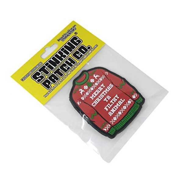 Stinking Patch Co. Airsoft Morale Patch 7 Merry Christmas Ya Filthy Animal Ugly Sweater PVC Rubber Tactical Patch | Christmas Morale Patch
