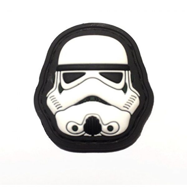 Empire Tactical USA Airsoft Morale Patch 1 1.5 X 1.5" Mini 3d PVC First Order Gitd Glow in the Dark Stormtrooper Helmet Morale hook/loop Patch