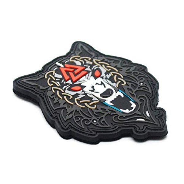 King Kong Somersault Airsoft Morale Patch 5 Viking Wolf of Odin Valknut PVC Morale Tactical Badge Patch