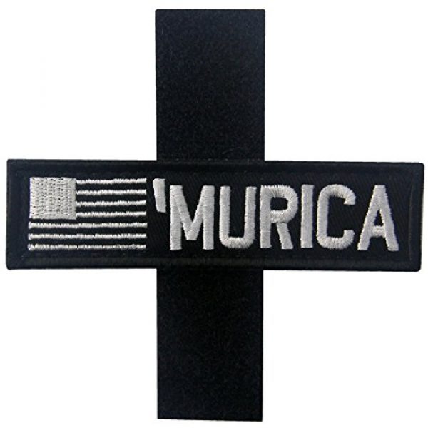 Rocking Planet Airsoft Morale Patch 3 Murica USA Flag Patch Embroidered Tactical Applique Army Morale Hook & Loop Emblem