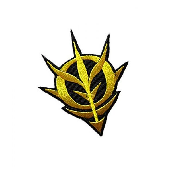 Embroidery Patch Airsoft Morale Patch 2 Mobile Suit Gundam -Zeon Military Hook Loop Tactics Morale Embroidered Patch (color1)