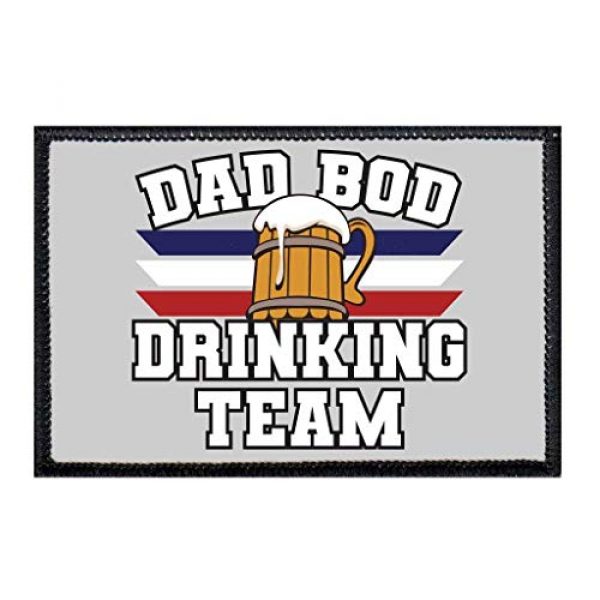 P PULLPATCH Airsoft Morale Patch 1 Dad BOD Drinking Team Stripes Morale Patch | Hook and Loop Attach for Hats, Jeans, Vest, Coat | 2x3 in | by Pull Patch