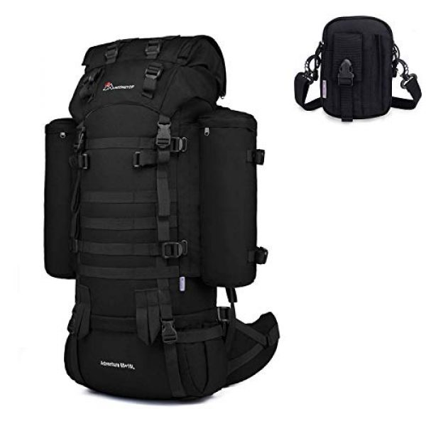 Mardingtop Tactical Backpack 1 Mardingtop Bundle Items: 65+10L Molle Hiking Tactical Backpack Black