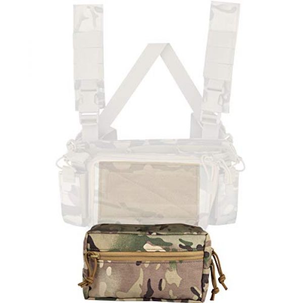 Huenco Tactical Pouch 6 Tactical Dump Drop JPC CPC Bag AVS Vest Pouch with Hook and Loop Multicamo Tool Pouch for Airsoft Hunting Skirmish Outdoor Sports