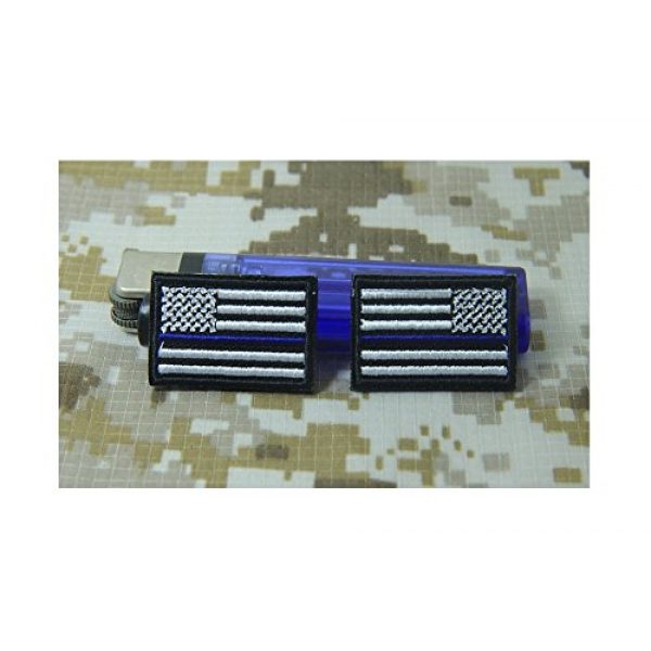 DREAM ARMY Airsoft Morale Patch 1 2X THIN BLUE LINE POLICE SWAT USA FLAG Morale Patch Hook Backing (SMALL SIZE 3X2CM)