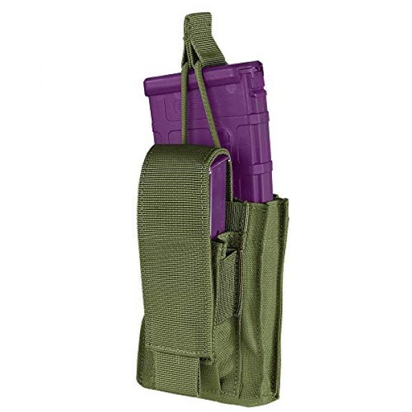 MH GLOBAL Tactical Pouch 1 MH GLOBAL Single Kangaroo Mag Pouch OD Green Tactical Molle Gen II Bungee Open Top