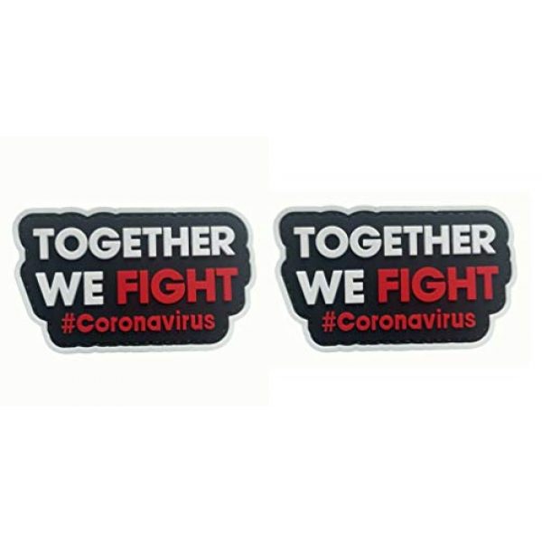 LIVABIT Airsoft Morale Patch 1 LIVABIT 2 Pack PVC Rubber 3D Morale Patch COVID Tactical Airsoft Paintball Together We Fight
