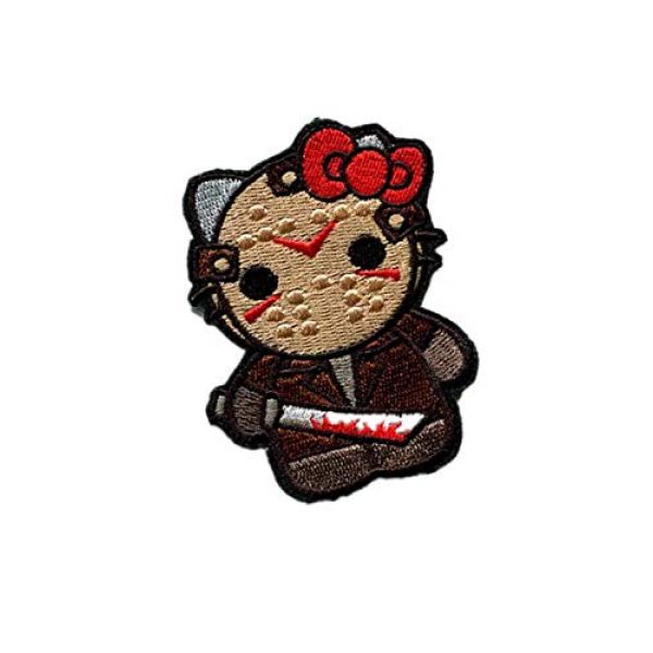 Embroidery Patch Airsoft Morale Patch 2 Hello Kitty As Warrior Military Hook Loop Tactics Morale Embroidered Patch