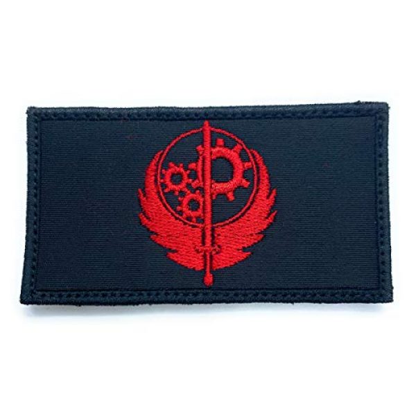 Almost SGT Airsoft Morale Patch 1 Fallout 4 Brotherhood of Steel Logo - Funny Tactical Military Morale Embroidered Patch Hook Backing