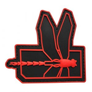 Morton Home Airsoft Morale Patch 1 Morton Home Dragonfly Military Tactical Morale 3D PVC Patch Badges Rubber Patch Morale Military Armband Tactical Patches (red)