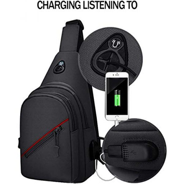 ACOMOO Tactical Backpack 3 ACOMOO Tactical Sling Bag One Strap Crossbody Mini Shoulder Backpack Black2