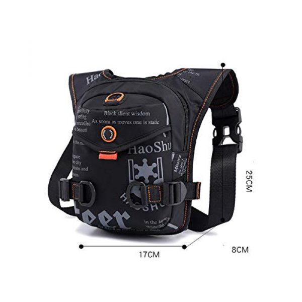 G-fun Tactical Pouch 4 G-fun GFun Waterproof Waist Fanny Pack Messenger Shoulder Drop Leg Bag Tactical Military Thigh Hip Outdoor Pack with Earphone Hole Travel Hiking Climbing Cycling for Men