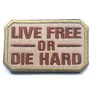 Embroidery Patch Airsoft Morale Patch 1 Live Free Or Die Hard Military Hook Loop Tactics Morale Embroidered Patch (color2)
