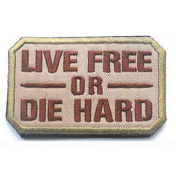 Embroidery Patch Airsoft Morale Patch 1 Live Free Or Die Hard Military Hook Loop Tactics Morale Embroidered Patch (color2)