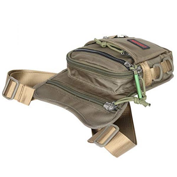 Larswon Tactical Pouch 6 Larswon Thigh Pack, Leg Bag Thigh Pouch Bag Tactical Waist Bag Motrocycle Bag Waterproof Green