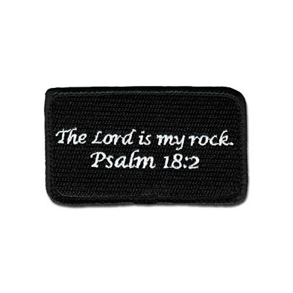 SFI Airsoft Morale Patch 1 Tactical Combat Backpack Morale Patch Badge EMB Hook and Loop - Psalm 18:2 BnW