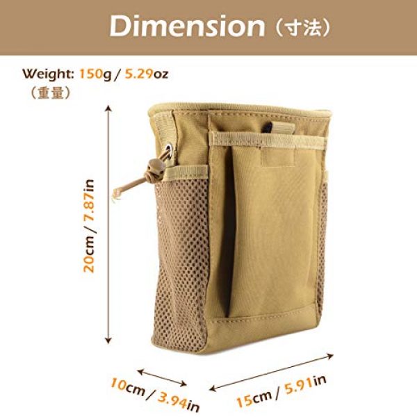 TRIWONDER Tactical Pouch 2 TRIWONDER Molle Drawstring Magazine Dump Pouch Tactical EDC Utility Fanny Hip Holster Bag Waist Bag Military Bag Outdoor Ammo Pouch