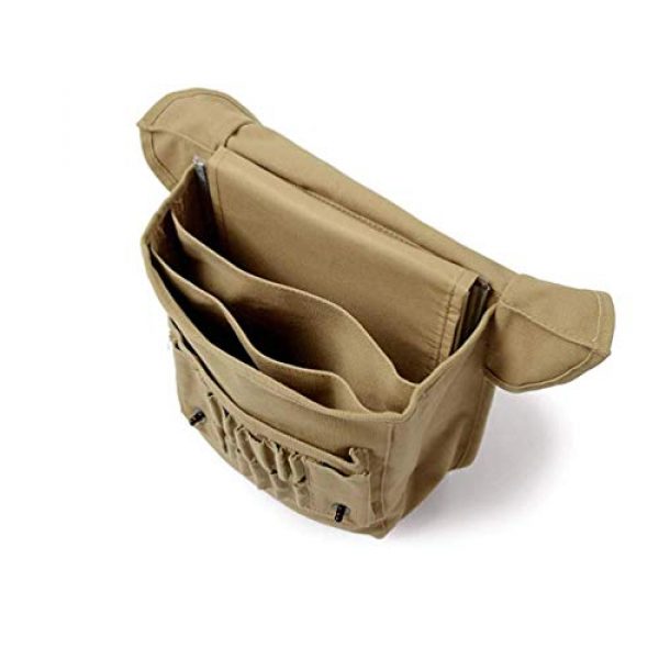 OLEADER Tactical Pouch 7 OLEADER WW2 Military Map Case Shoulder Bag Canvas Messenger bag with Inner Pouch Canvas Khaki)