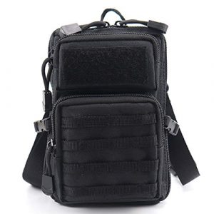 HOANAN Tactical Pouch 1 HOANAN Tactical MOLLE Utility Pouch- Compact Modular Accessory Bag- Medical IFAK Pack Small Military Organizer EDC Pouch Waist Bag