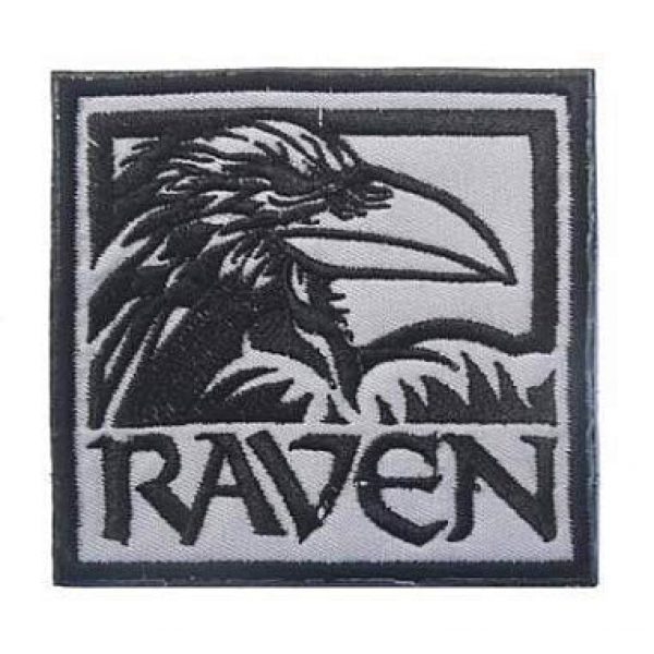 Embroidery Patch Airsoft Morale Patch 1 Raven Military Hook Loop Tactics Morale Embroidered Patch (color2)