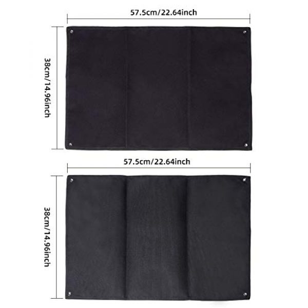 NBEADS Airsoft Morale Patch 2 NBEADS 1 Pc 22.64" Long Military Combat Morale Patch Holder, Black Foldable Loop Patch Panel for Badge Storage Display Armband Finishing Cloth Wall Showcase