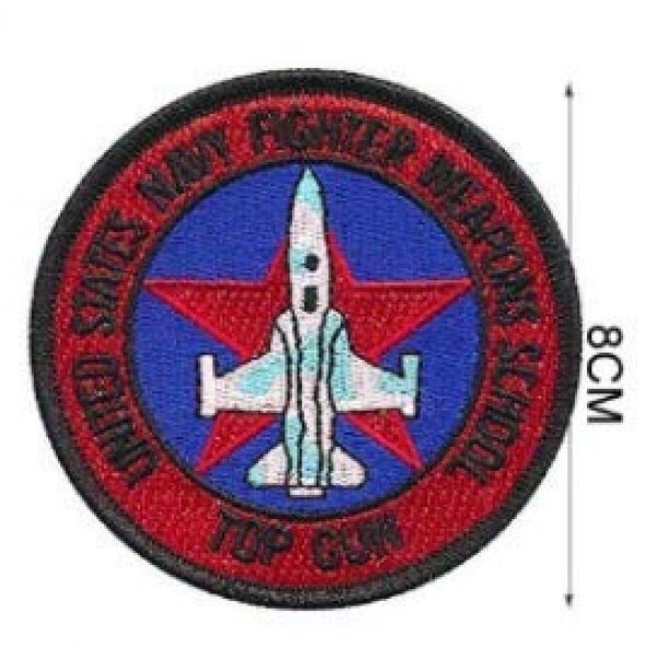 Tactical Embroidery Patch Airsoft Morale Patch 1 Top Gun Navy Weapons School Tactical Embroidery Patch Hook & Loop Morale Patch Military Patch for Clothing Accessory Backpack Armband