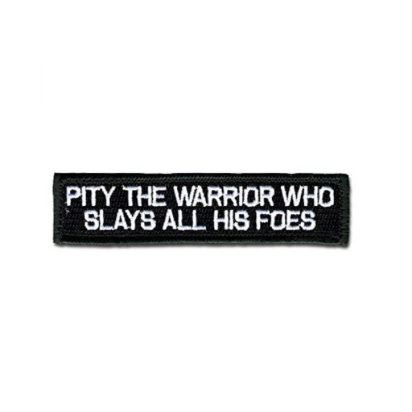 BASTION Airsoft Morale Patch 1 BASTION Morale Patches (Pity The Warrior, BNW) | 3D Embroidered Patches with Hook & Loop Fastener Backing | Well-Made Clean Stitching Military Patches Ideal for Tactical Bag, Hats & Vest
