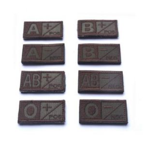 Tactical Embroidery Patch Airsoft Morale Patch 1 2pcs Blood Type Embroidery Patch Military Tactical Morale Patch Badges Emblem Applique Hook Patches for Clothes Backpack Accessories