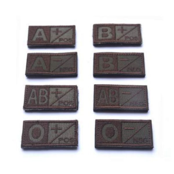 Tactical Embroidery Patch Airsoft Morale Patch 1 2pcs Blood Type Embroidery Patch Military Tactical Morale Patch Badges Emblem Applique Hook Patches for Clothes Backpack Accessories
