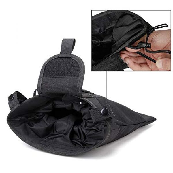 Livans Tactical Pouch 3 Livans Roll-up Molle Dump Pouch, Tactical Floding Ammo Recovery Pouches Drawstring Magazine Recycling Bag for Airsoft Hunting Gear Paintball Wargame Include 1 pcs Grimlock
