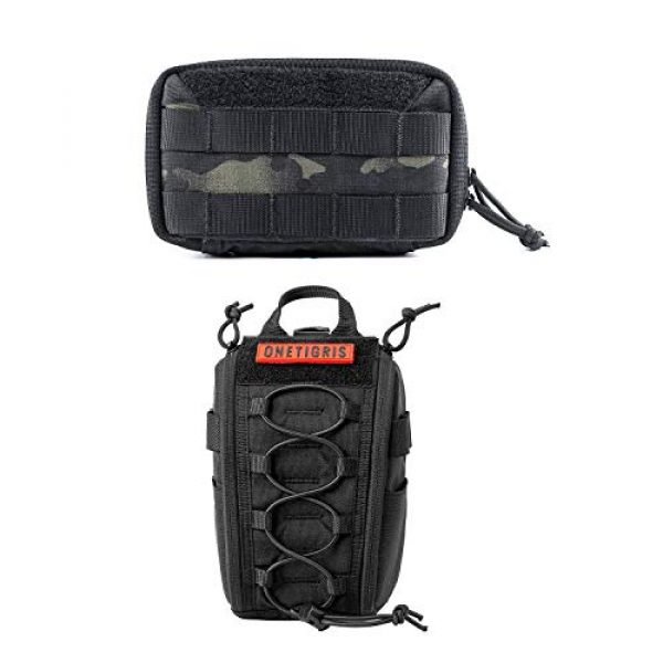 OneTigris Tactical Pouch 1 OneTigris Multicam Black Tactical MOLLE Pouch & Black MOLLE Medical Pouch