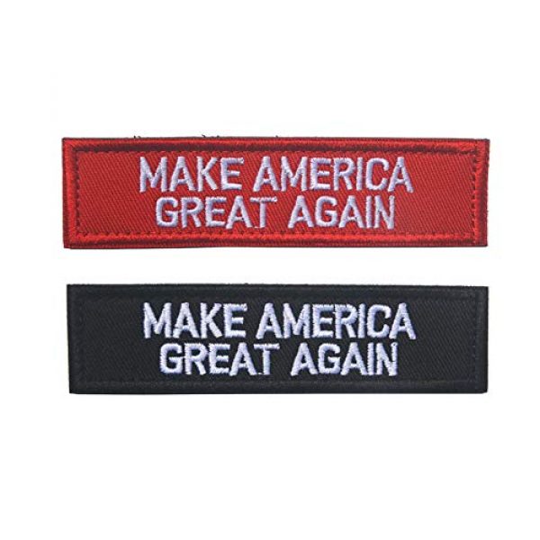 SOUTHYU Airsoft Morale Patch 1 SOUTHYU 2 Pieces Tactical Morale Patches - Trump Make America Great Again Embroidered Military Army Gear Emblem Badge, Fastener Hook and Loop Patch