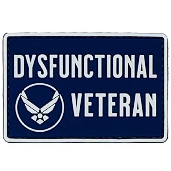 PatchOps Airsoft Morale Patch 1 PatchOps Air Force Dysfunctional Veterans PVC Tactical Morale Patches (DV Air Force)