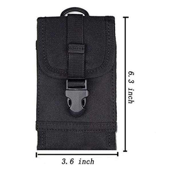 MUMUGUO Tactical Pouch 3 MUMUGUO Outdoor MOLLE Tactical Military Pouch Army Black Waist Holster Smartphone Pouch Military 1000D Nylon Hook Loop Belt Phone Holster Phone with Slim Case