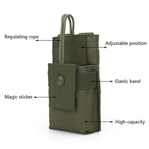 Aoutacc Tactical Pouch 4 Aoutacc Tactical Molle Short Radio Pouch, Nylon Molle Tactical Radio Holster Holder Case for BaoFeng UV-5R UV82 Motorola XTS2500 XTS5000