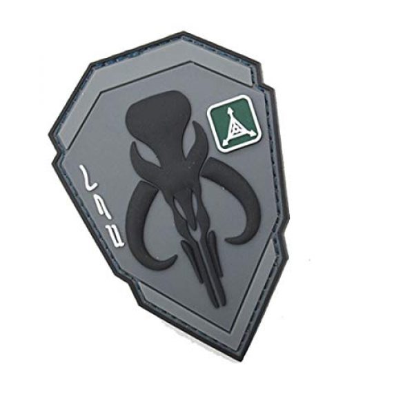 ODSP Airsoft Morale Patch 5 Mandalorian Bounty Hunter Boba Fett Morale Patch, 3D-PVC Rubber Patches 3.94 x 2.76 inch