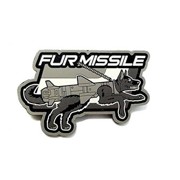 MilSpec Monkey Airsoft Morale Patch 1 Mil-Spec Monkey Fur Missile PVC Morale Patch (Urban/SWAT/BLACK)