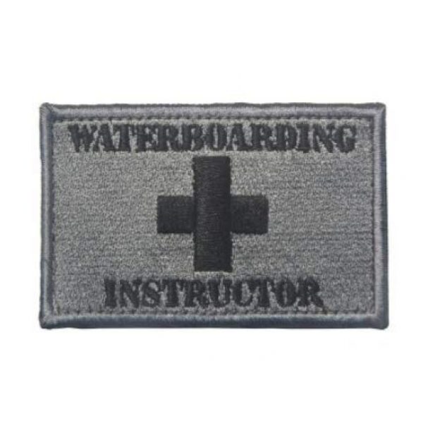 Tactical Embroidery Patch Airsoft Morale Patch 1 Waterboarding Instructor Tactical Embroidery Patch Hook & Loop Morale Patch Military Patch for Clothing Accessory Backpack Armband