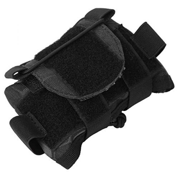 HelloCreate Tactical Pouch 7 HelloCreate Helmet Counterweight Battery Pouch, Helmet Counterweight Battery Storage Pouch Multi-Functional Bag for Helmet Accessories(Black)