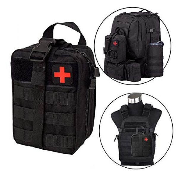 FOOKU Tactical Pouch 3 FOOKU Tactical MOLLE EMT Pouch Rip-Away IFAK Medical First Aid kit Compact Utility Pouch Outdoor Survival