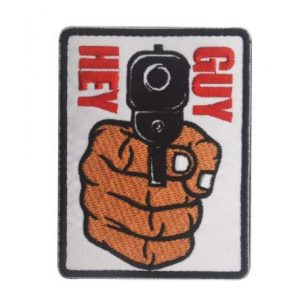 Tactical Embroidery Patch Airsoft Morale Patch 1 Hey Guy Tactical Embroidery Patch Hook & Loop Morale Patch Military Patch for Clothing Accessory Backpack Armband