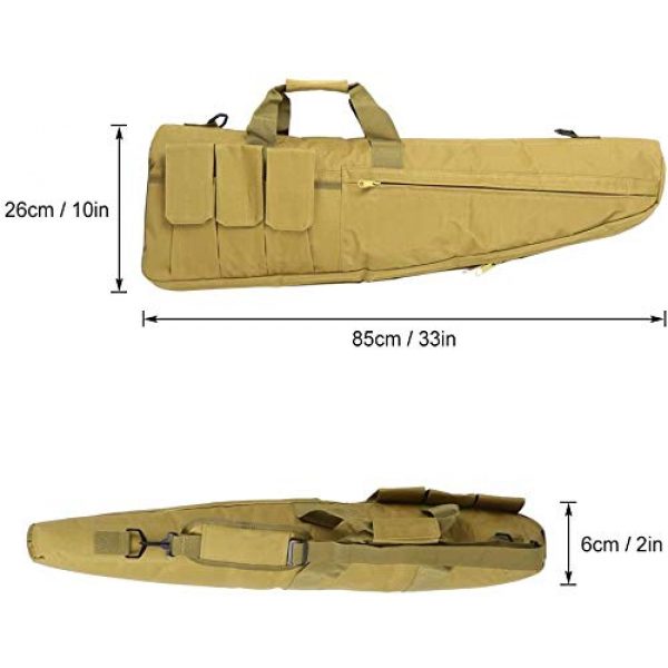 ODM Rifle Case 3 ODM 33IN Outdoor Padded Gear Bag Combat Training Gear Scabbard Fishing Tool Canvas with Shoulder Sling Strap